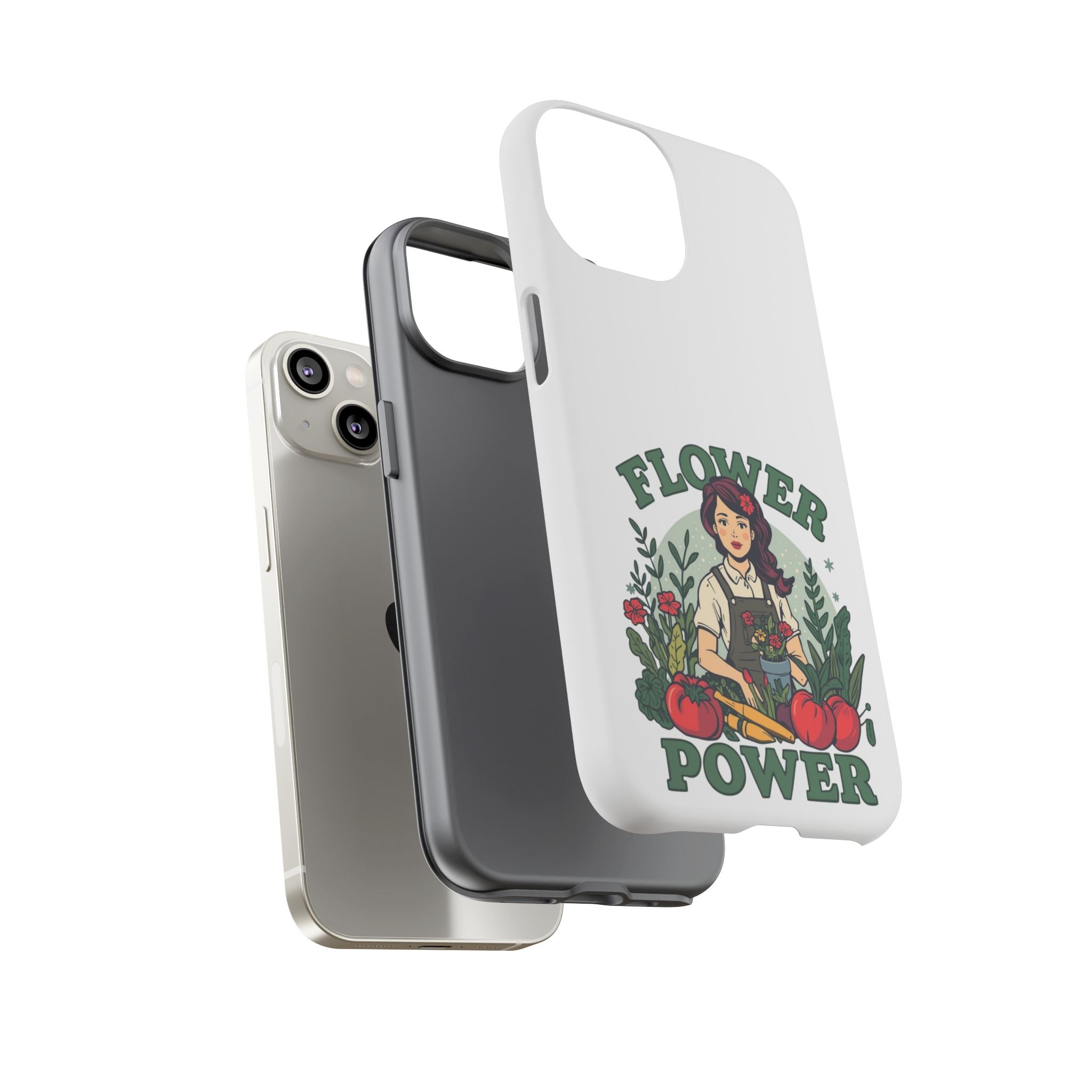 Phone Case - 'Flower Power' Retro Gardener Floral Protective Case