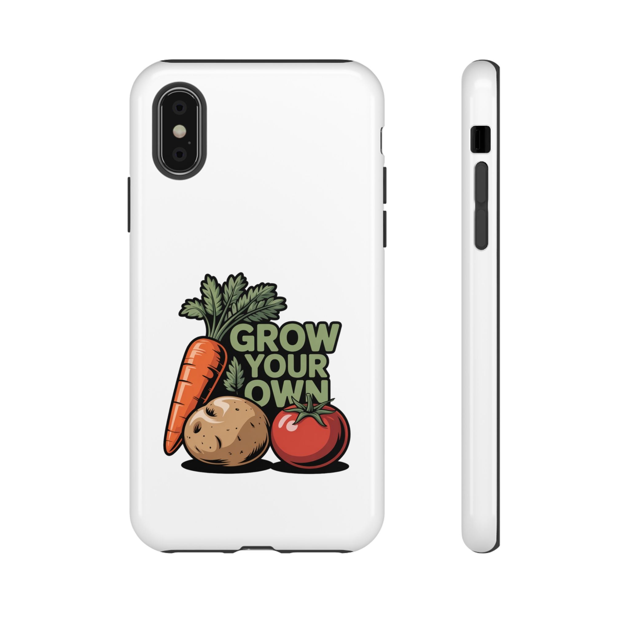 Grow Your Own Vegetables Phone Case — Gardening Carrot Potato Tomato Design