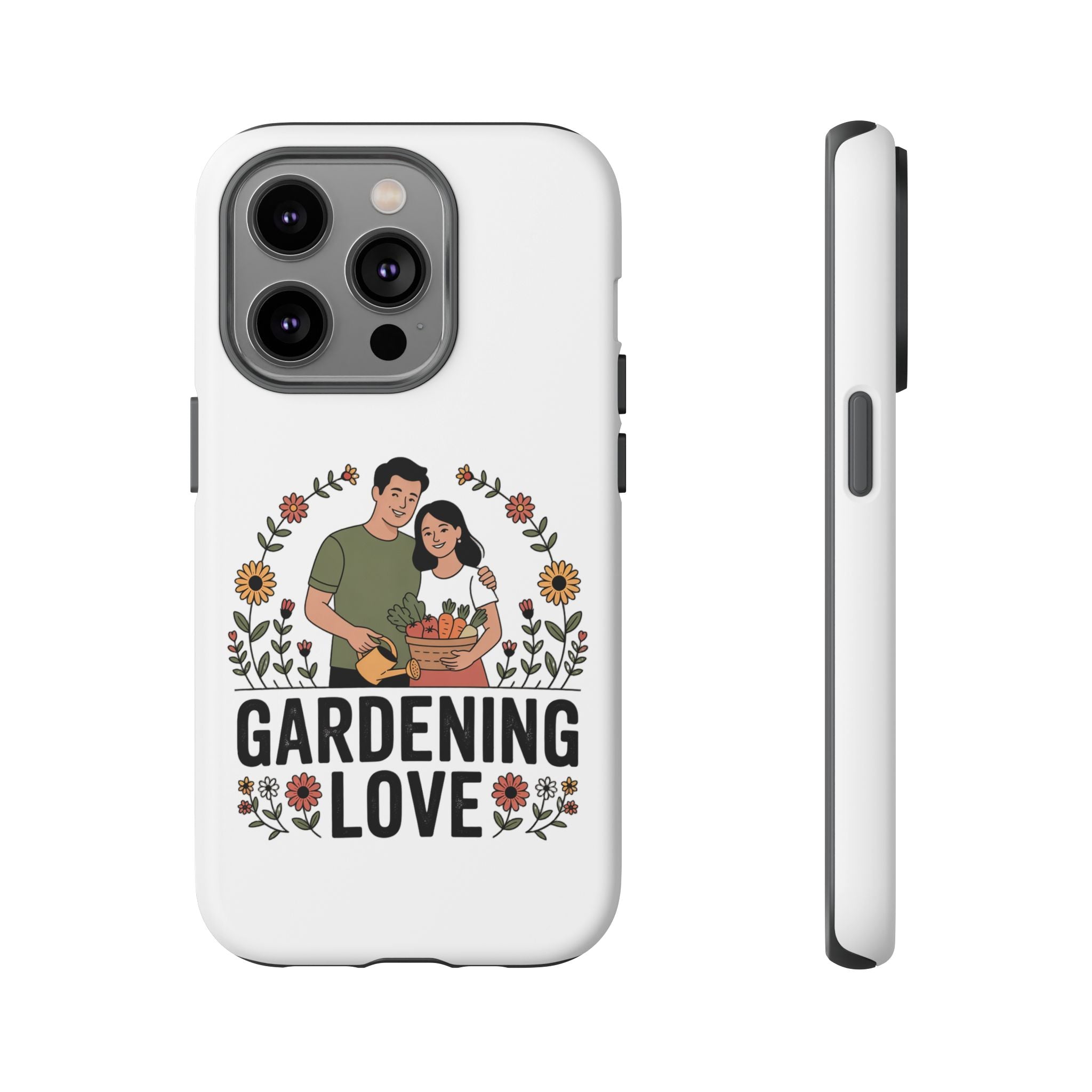 Gardening Love Phone Case — Floral Couple Protective Phone Cover