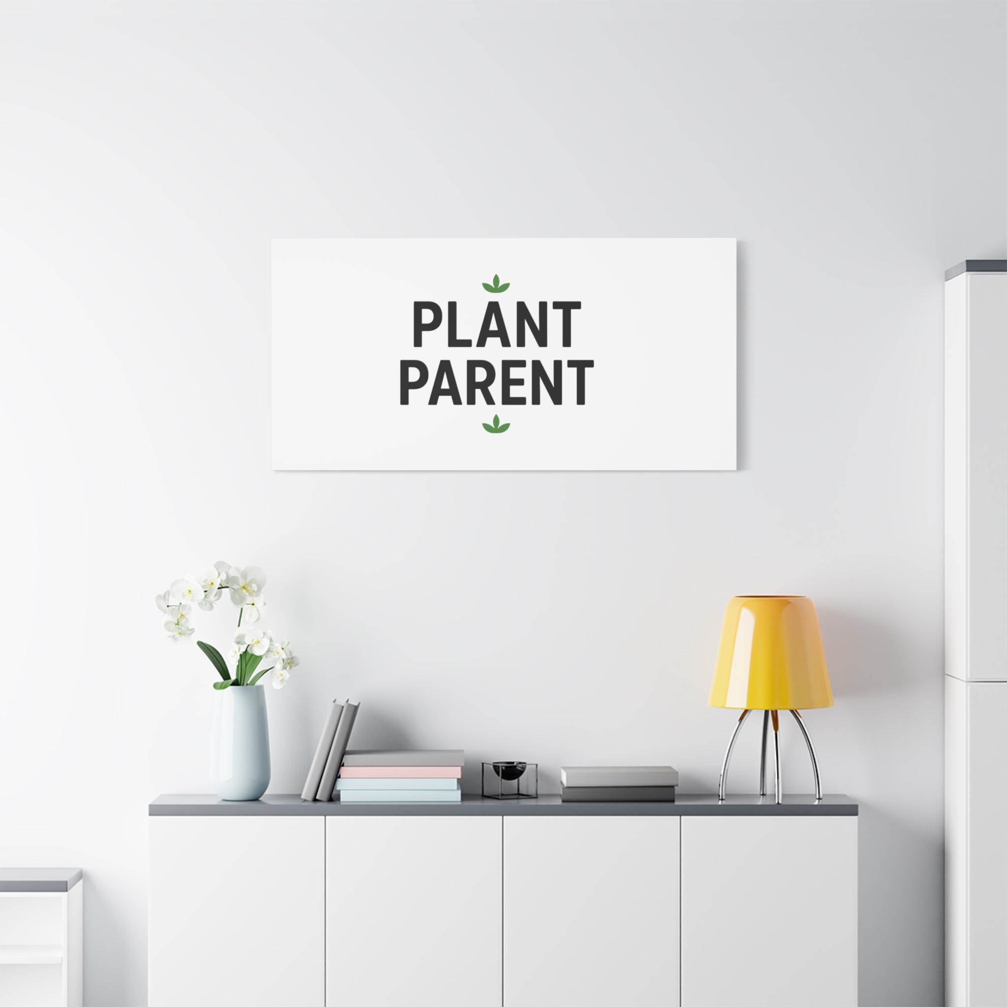 Plant Parent Canvas Wall Art — Minimalist Botanical Typography Print