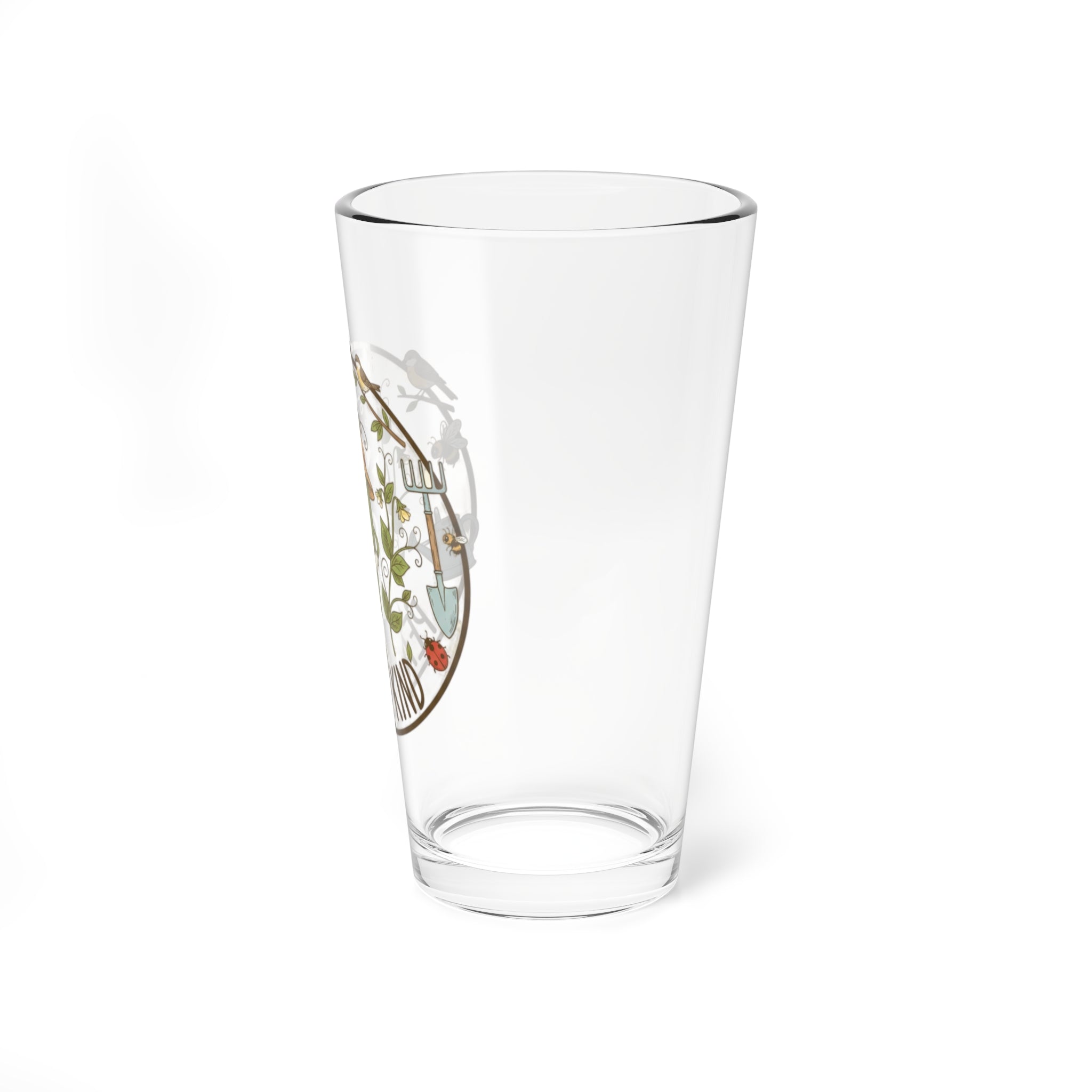 Mixing Glass - "Peas Be Kind" Cute Garden Pea Illustration, 16oz