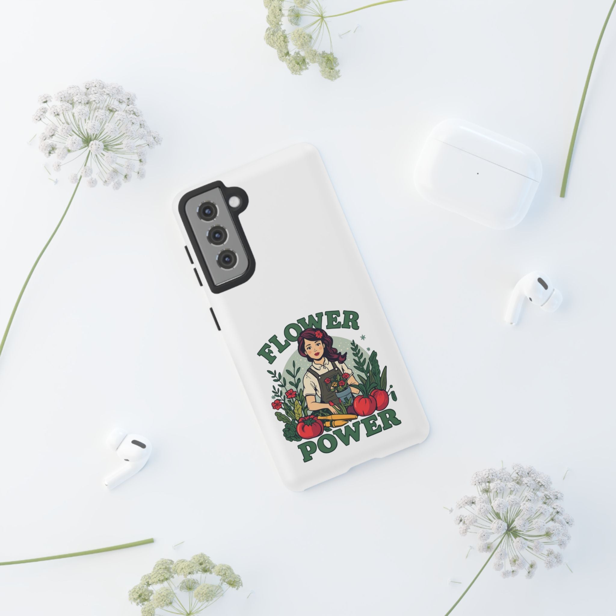 Phone Case - 'Flower Power' Retro Gardener Floral Protective Case