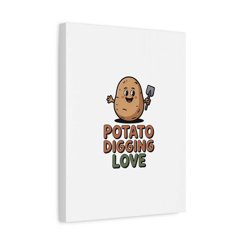 Potato Digging Love Canvas Print