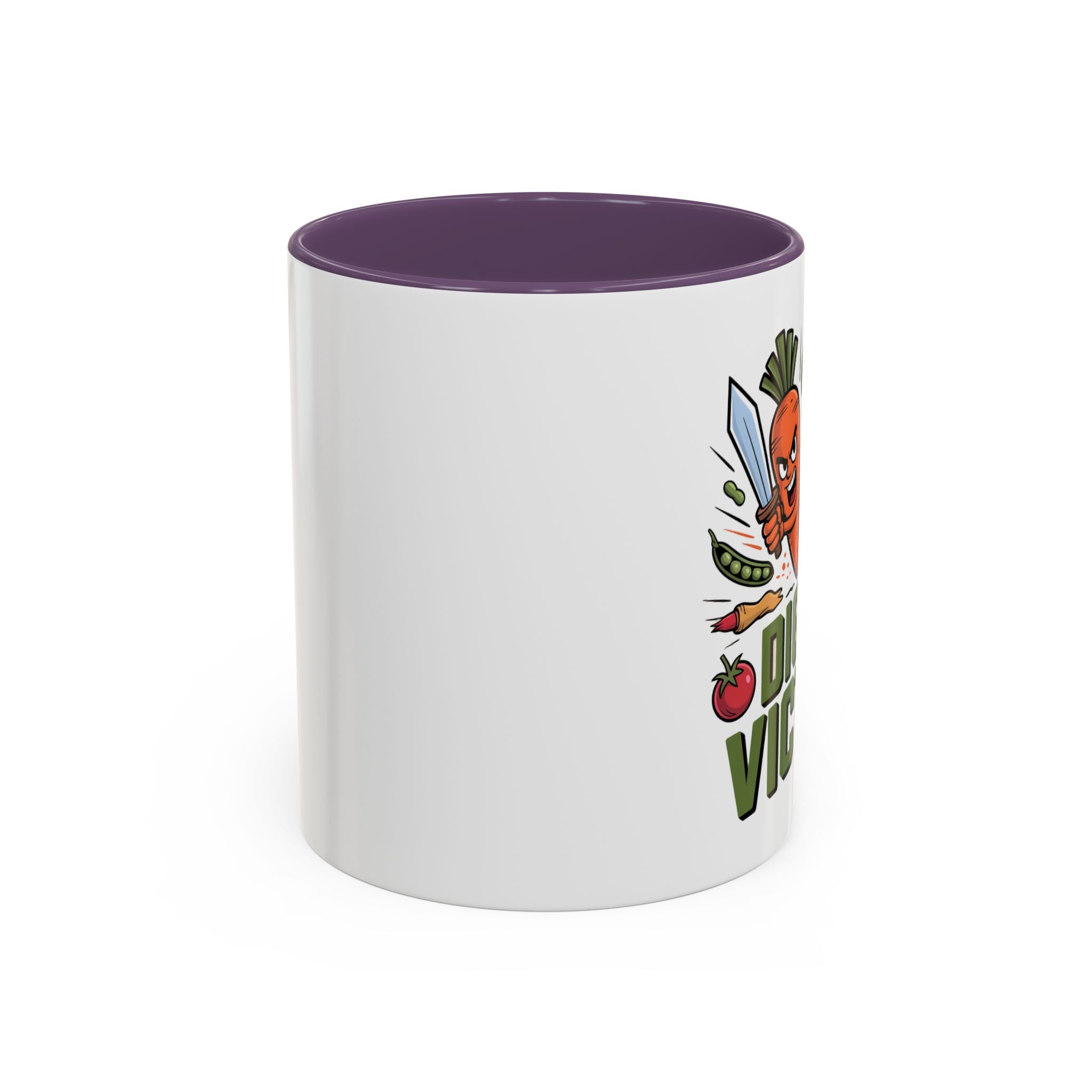 Dig For Victory Coffee Mug — Garden Veggie Cartoon Accent Mug (11/15oz)