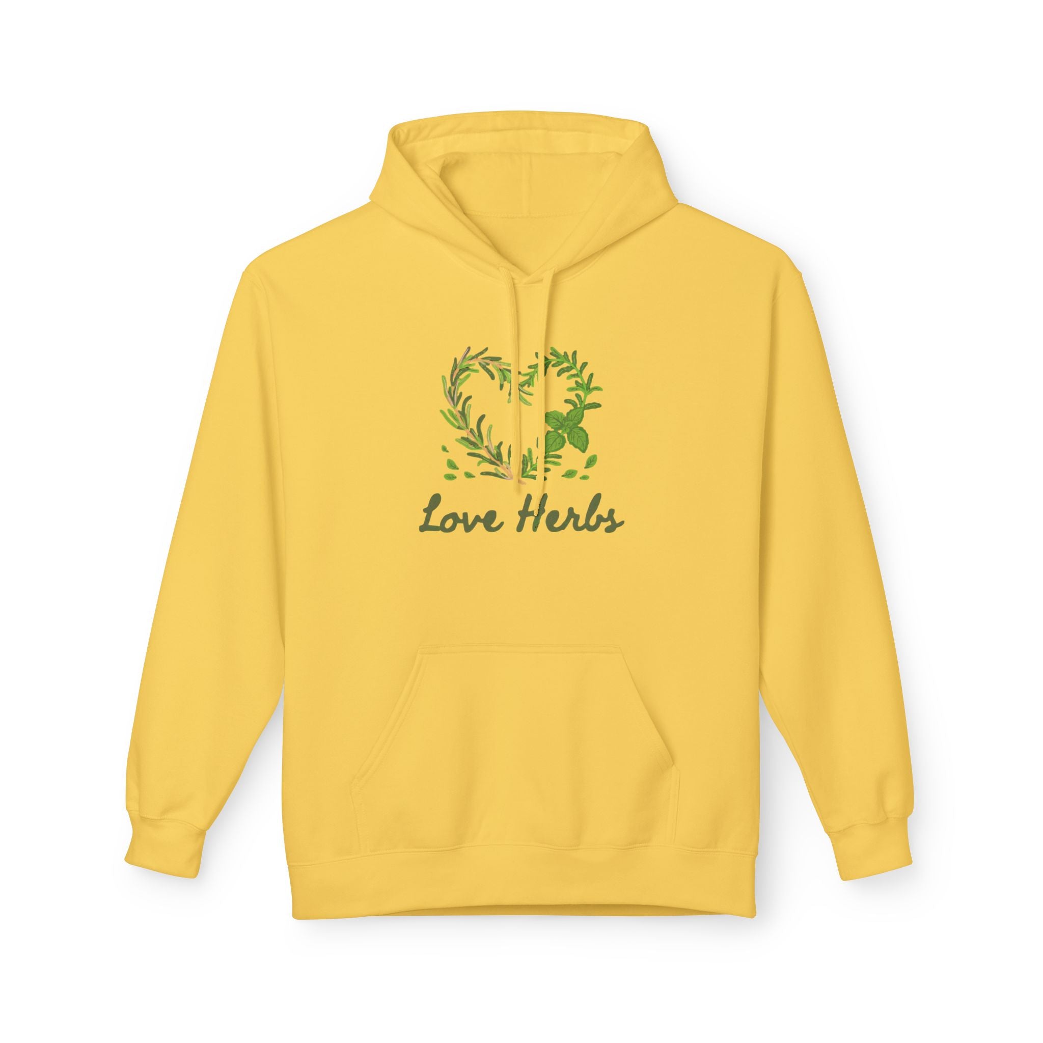 Herbal Heart Hoodie — "Love Herbs" Botanical Graphic Hoodie