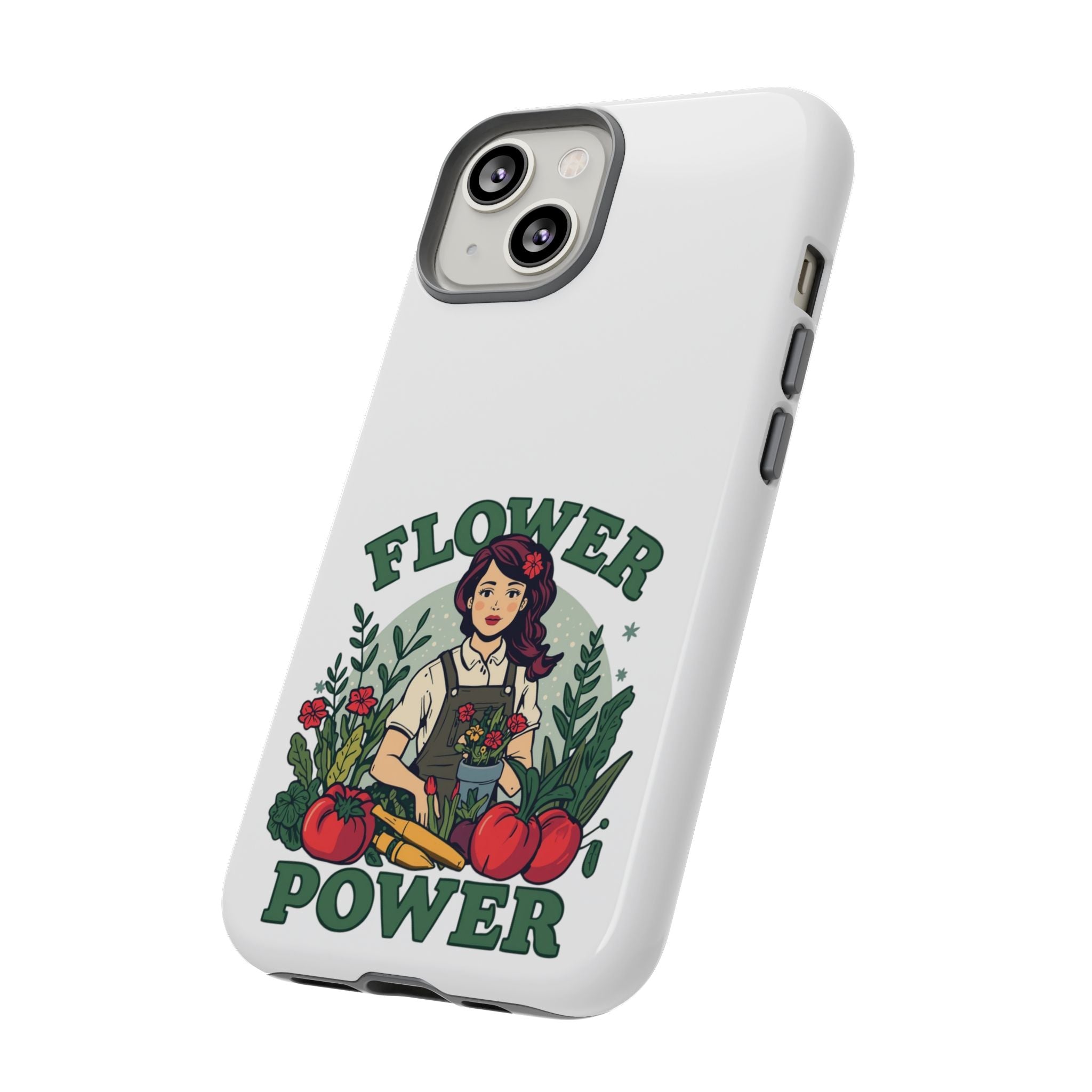 Phone Case - 'Flower Power' Retro Gardener Floral Protective Case