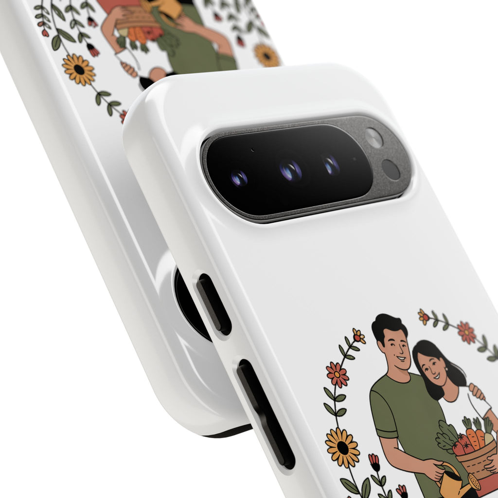 Gardening Love Phone Case — Floral Couple Protective Phone Cover
