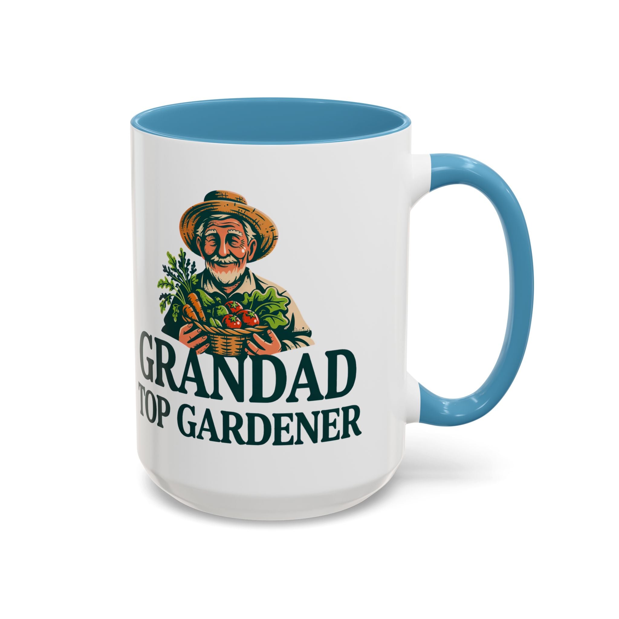 Grandad Top Gardener Accent Coffee Mug — 11/15oz Gift for Gardeners