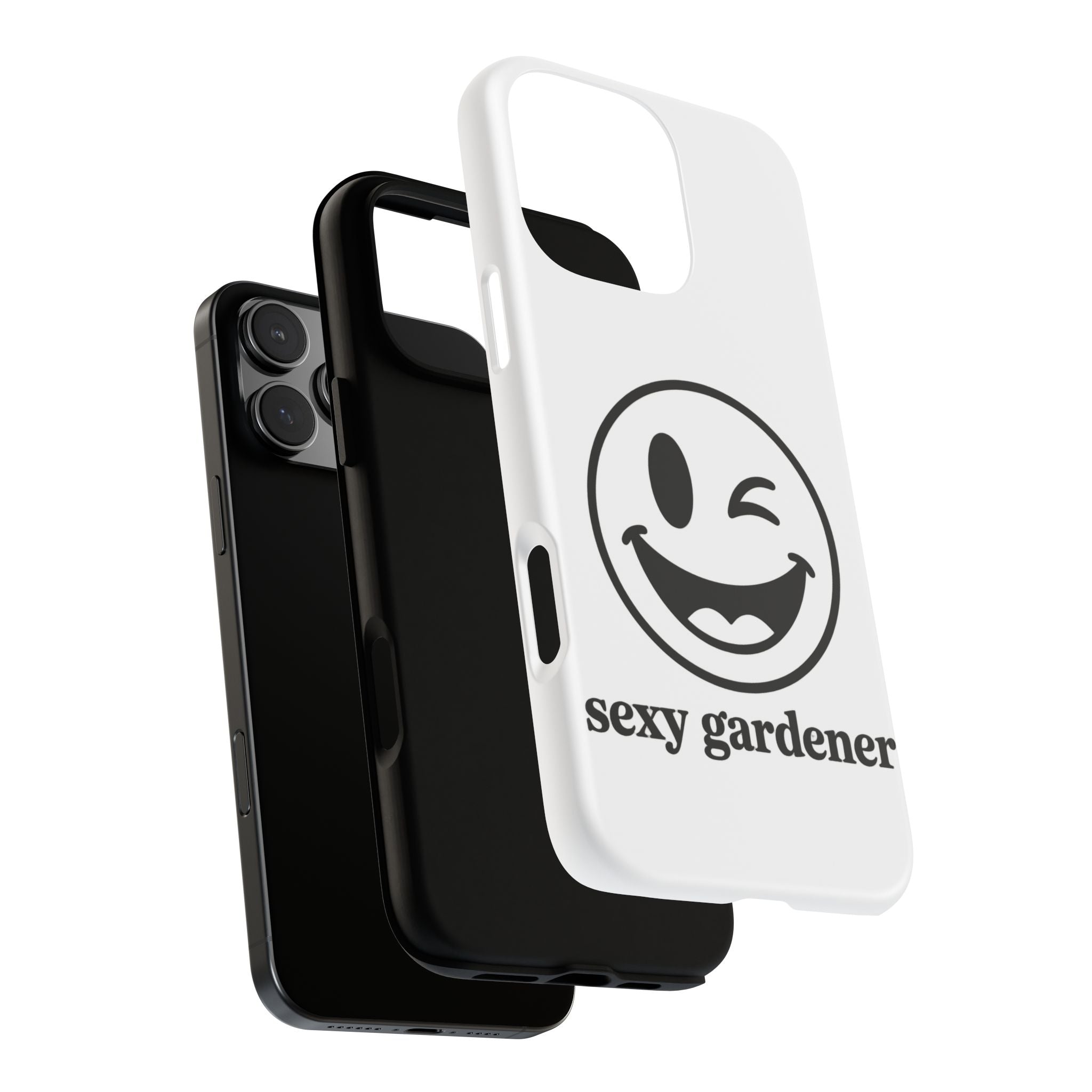 Phone Case — Winking Smiley “sexy gardener” Graphic
