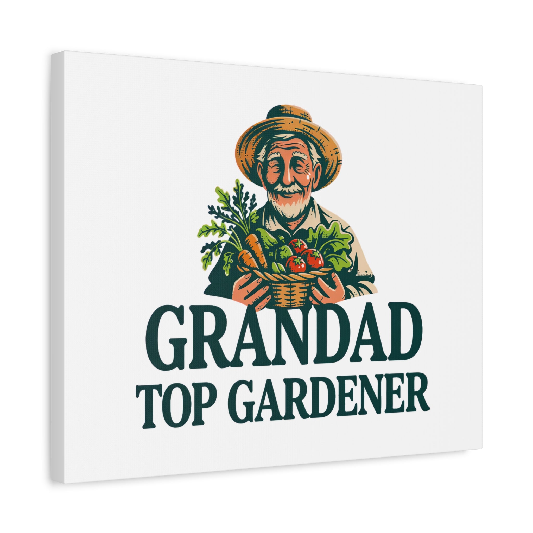 Grandad Top Gardener Canvas – Stretched Matte Wall Art