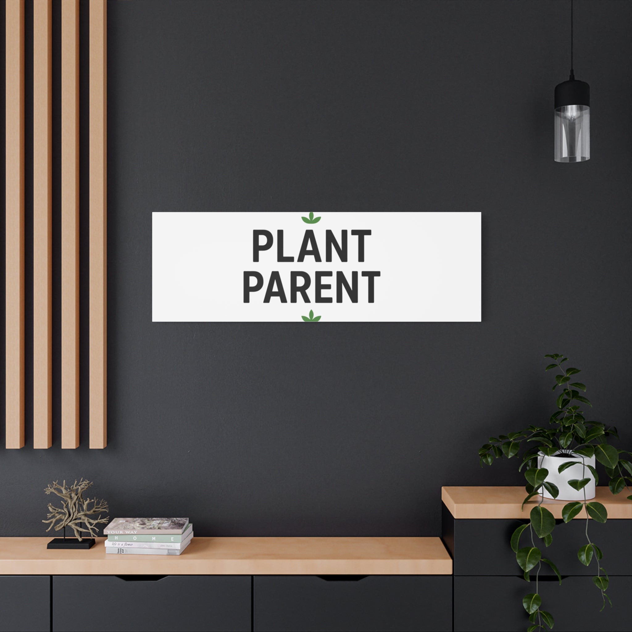 Plant Parent Canvas Wall Art — Minimalist Botanical Typography Print