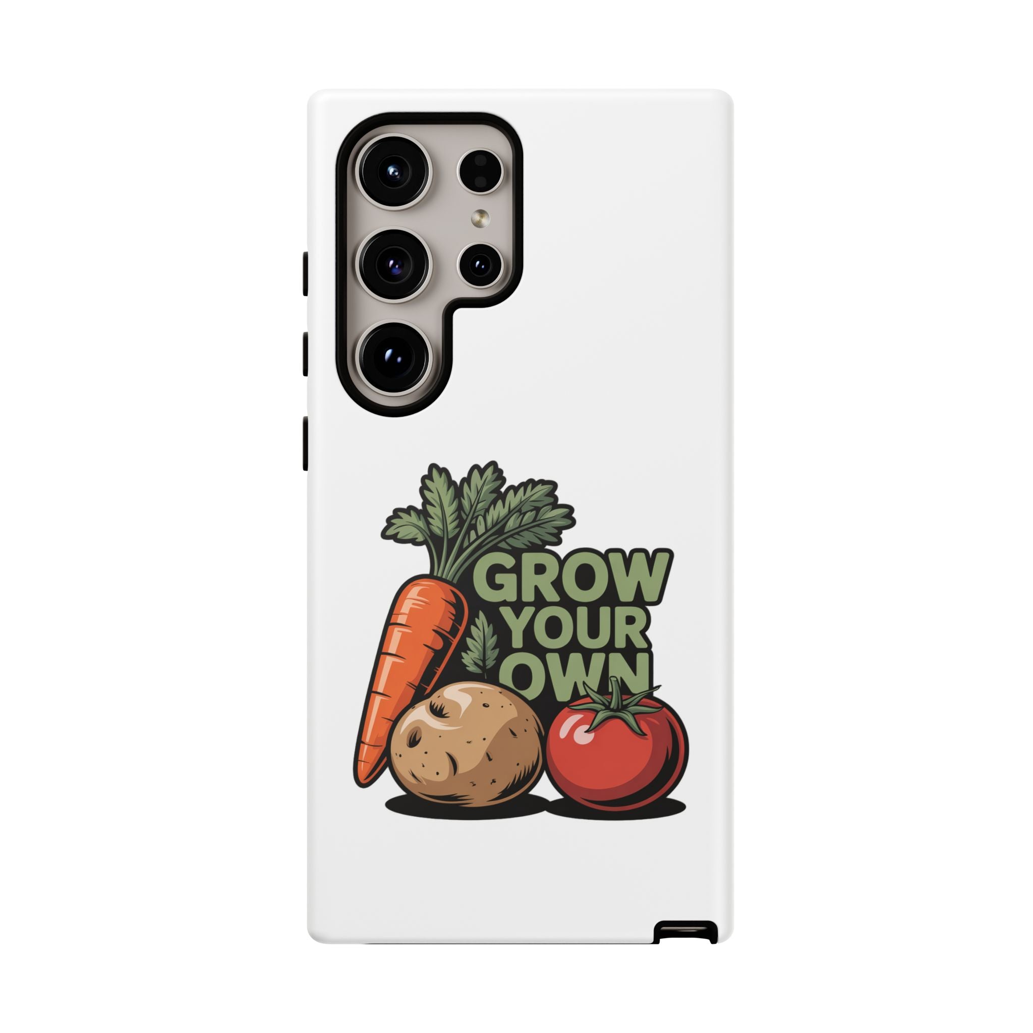 Grow Your Own Vegetables Phone Case — Gardening Carrot Potato Tomato Design