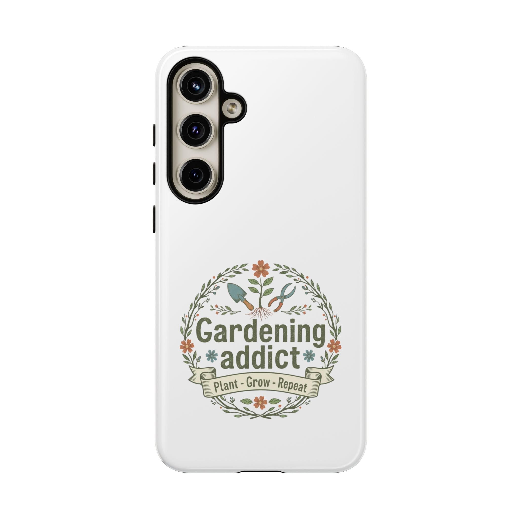 Phone Case — Gardening Addict "Plant • Grow • Repeat" Floral Garden Phone Cover