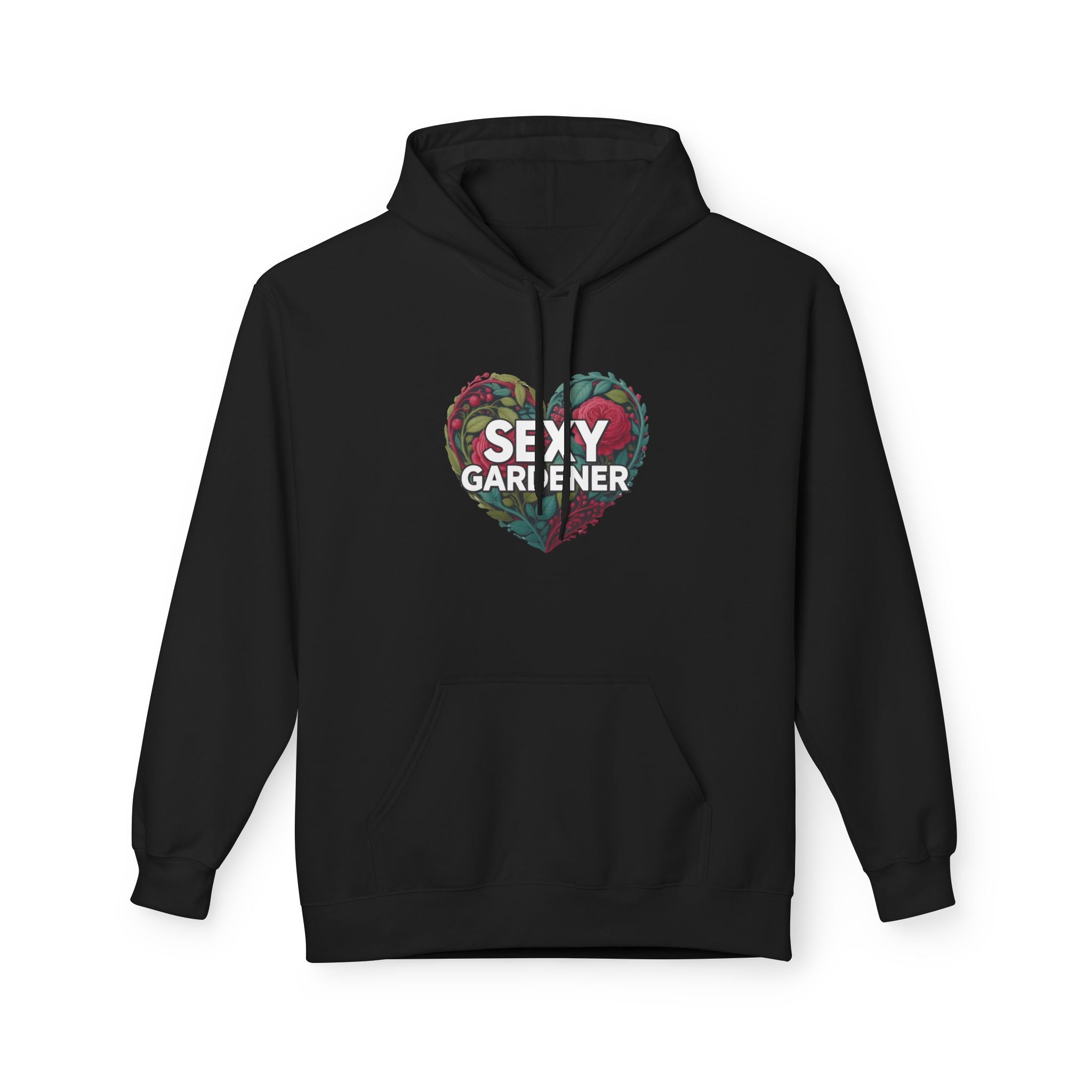 Sexy Gardener Heart Hoodie - Floral Split Heart Graphic Sweatshirt