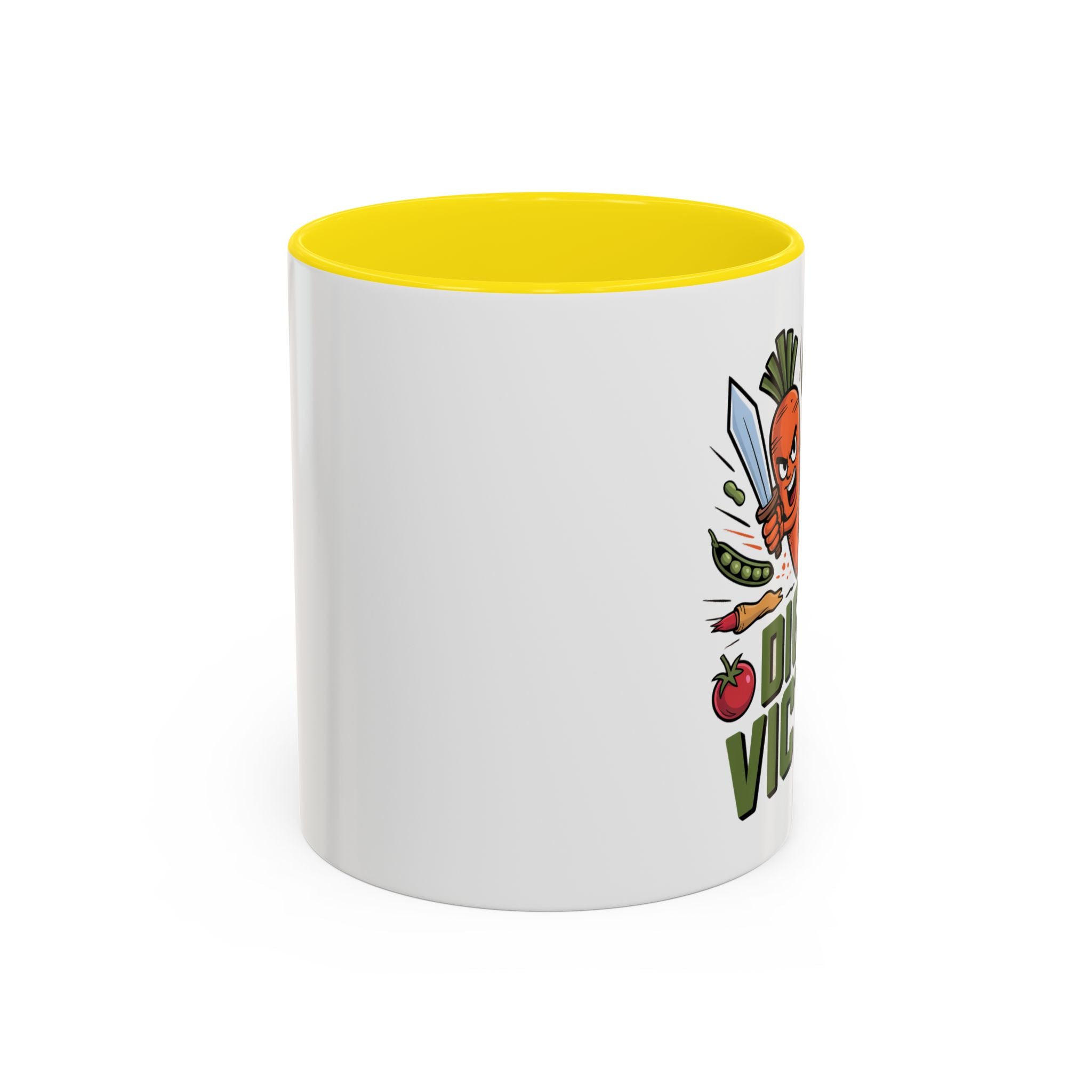 Dig For Victory Coffee Mug — Garden Veggie Cartoon Accent Mug (11/15oz)