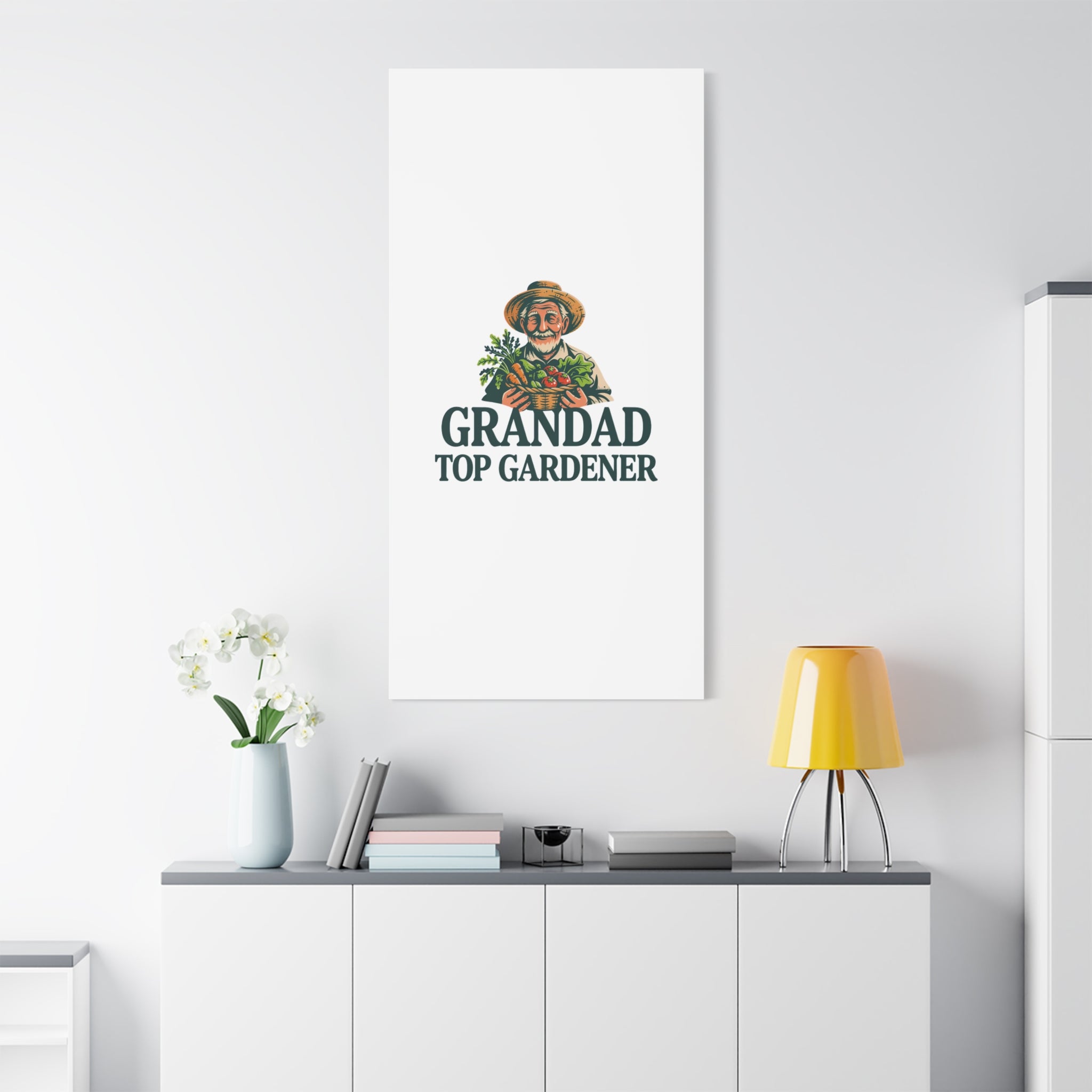 Grandad Top Gardener Canvas – Stretched Matte Wall Art