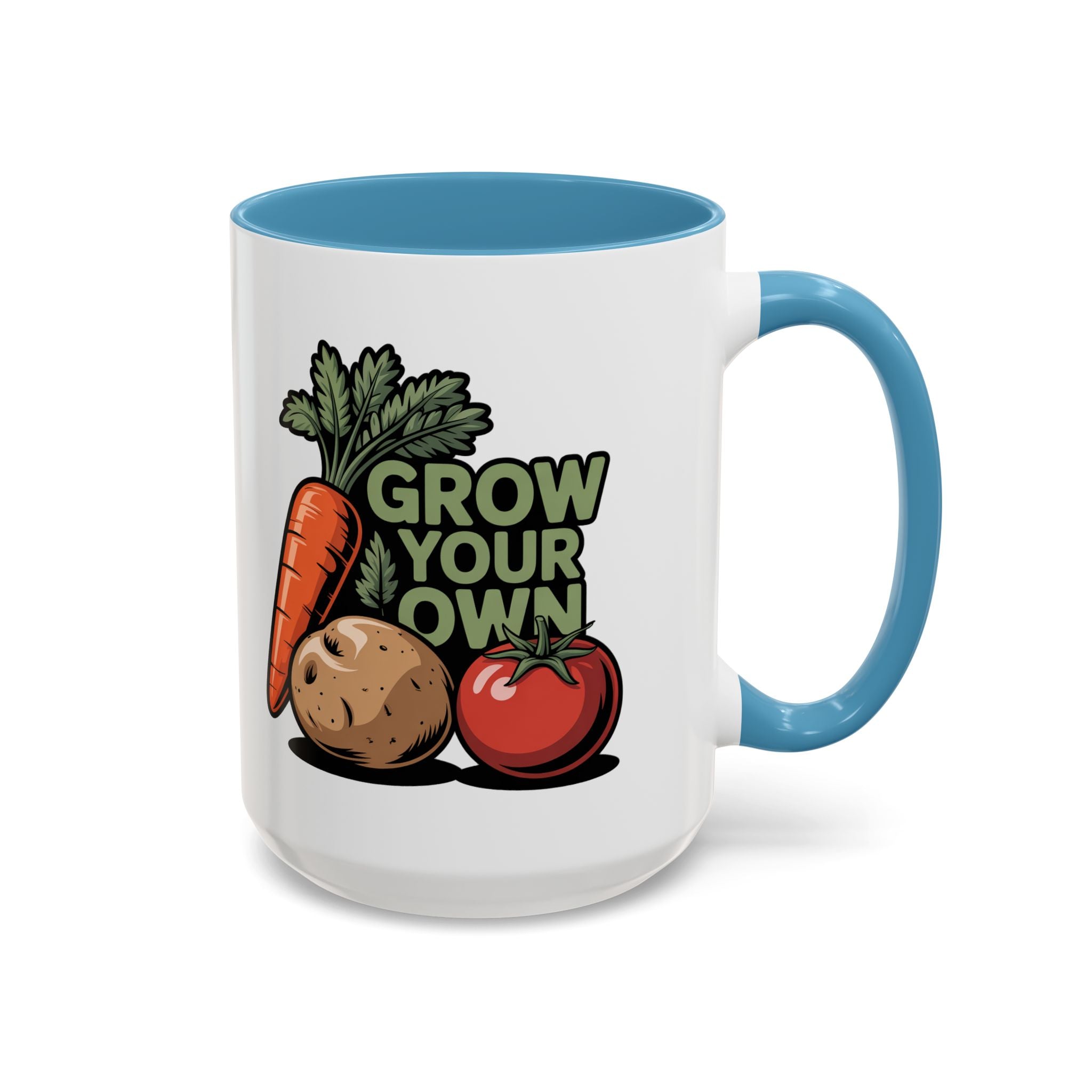 Grow Your Own Coffee Mug — Gardening Veggie Design (11/15oz Accent)