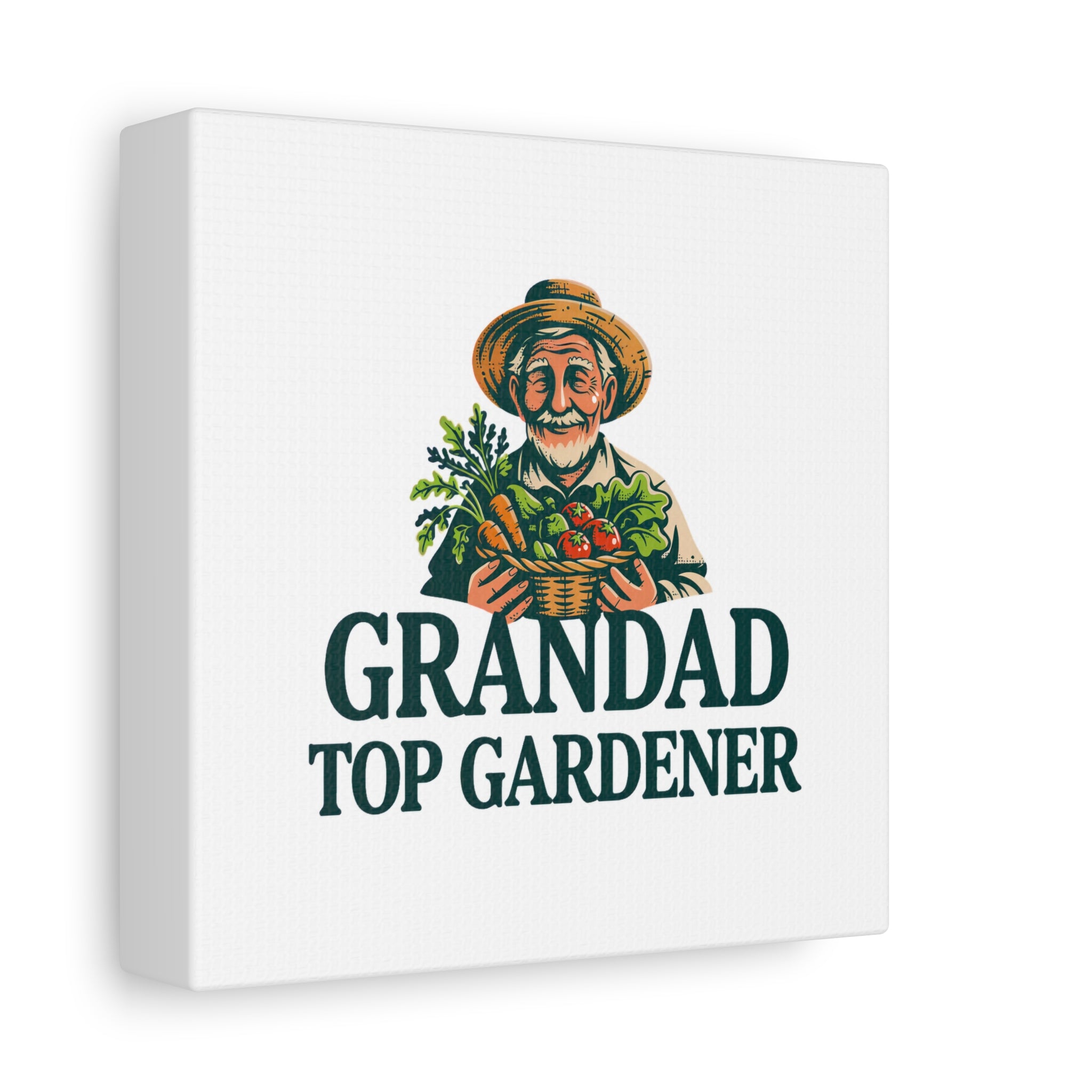 Grandad Top Gardener Canvas – Stretched Matte Wall Art