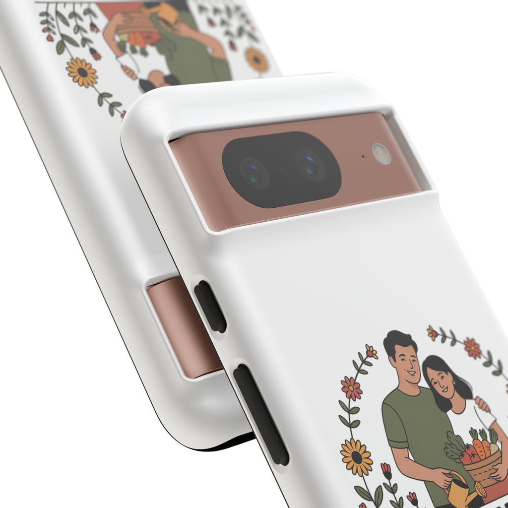 Gardening Love Phone Case — Floral Couple Protective Phone Cover