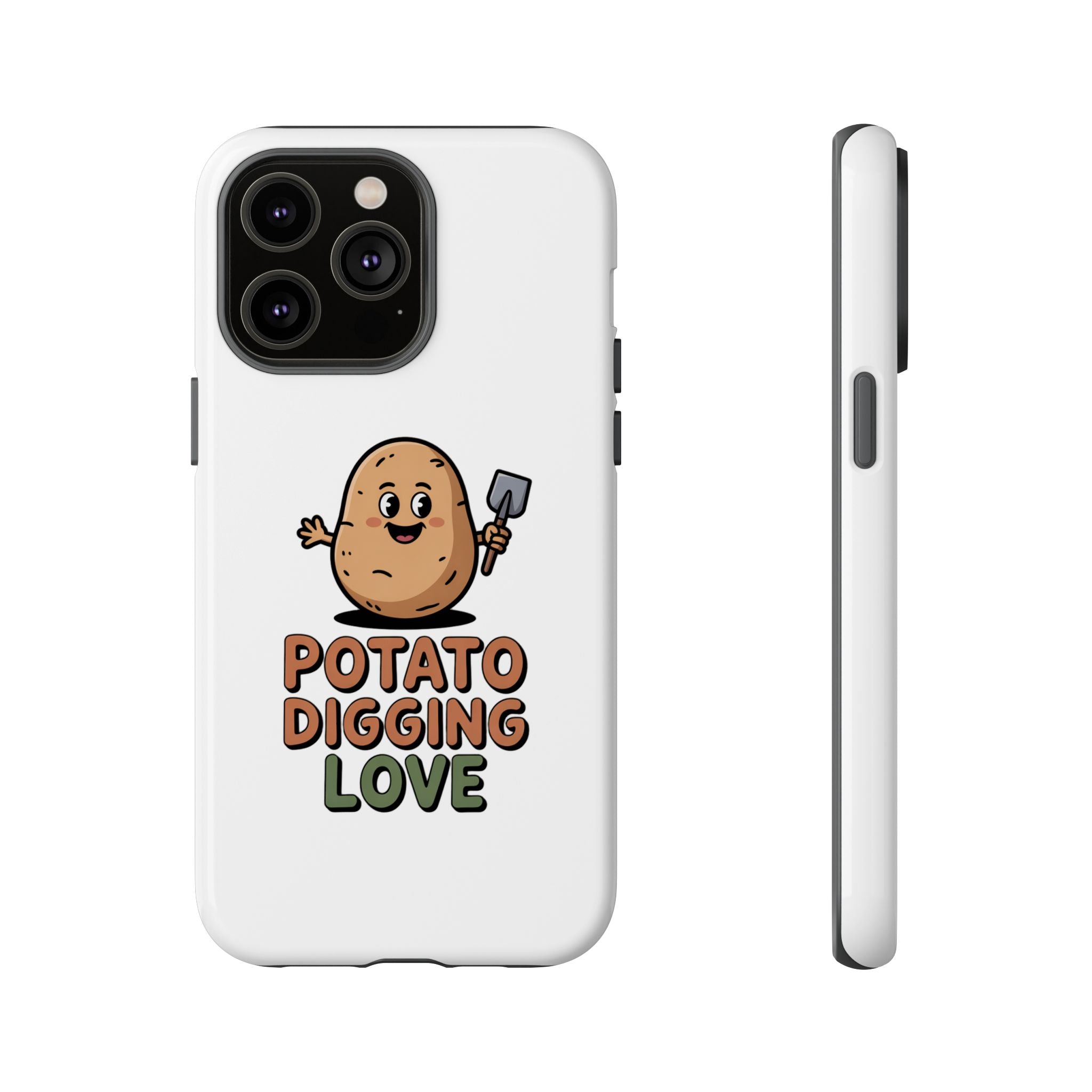 Phone Case — "Potato Digging Love" Cute Gardening Cartoon Protective Cover