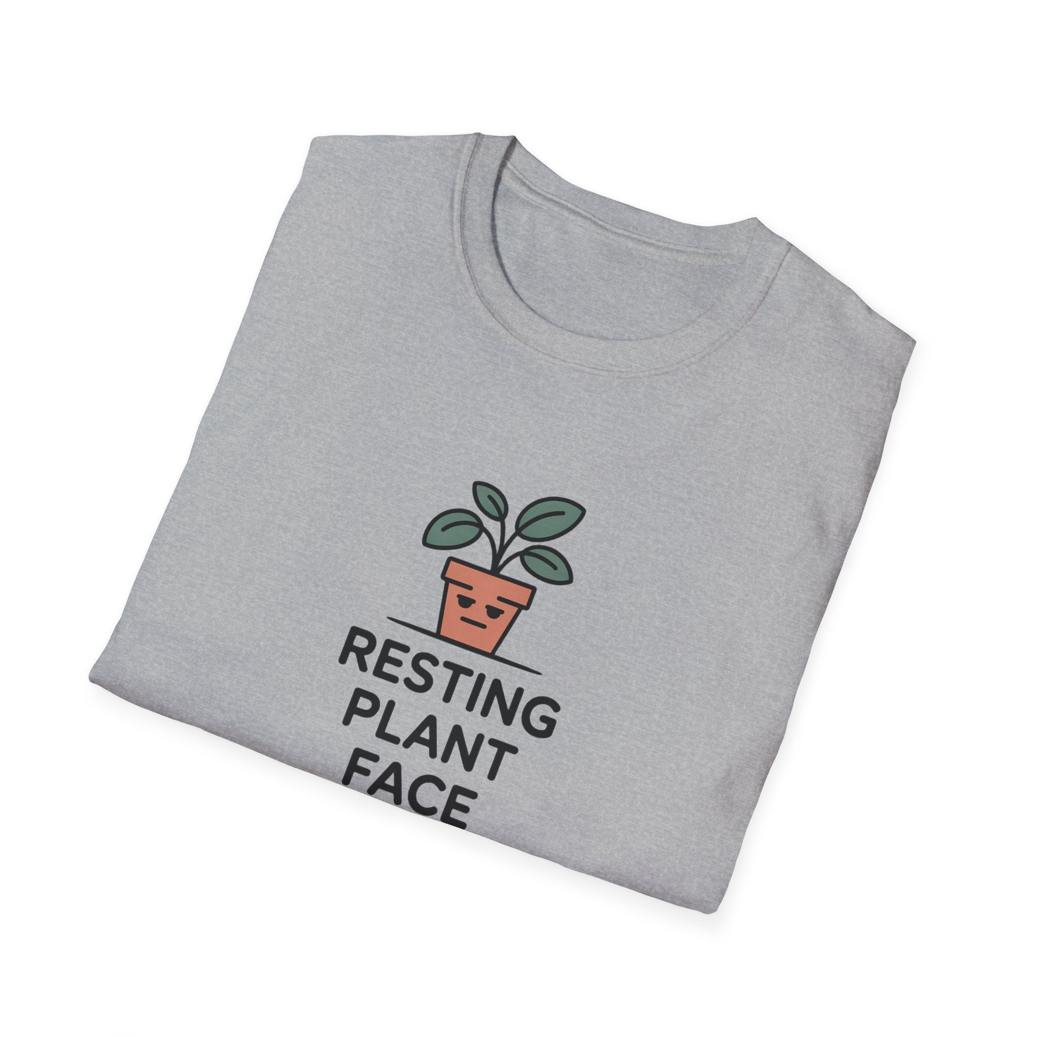 Resting Plant Face T-Shirt — Cute Plant Lover Graphic Tee