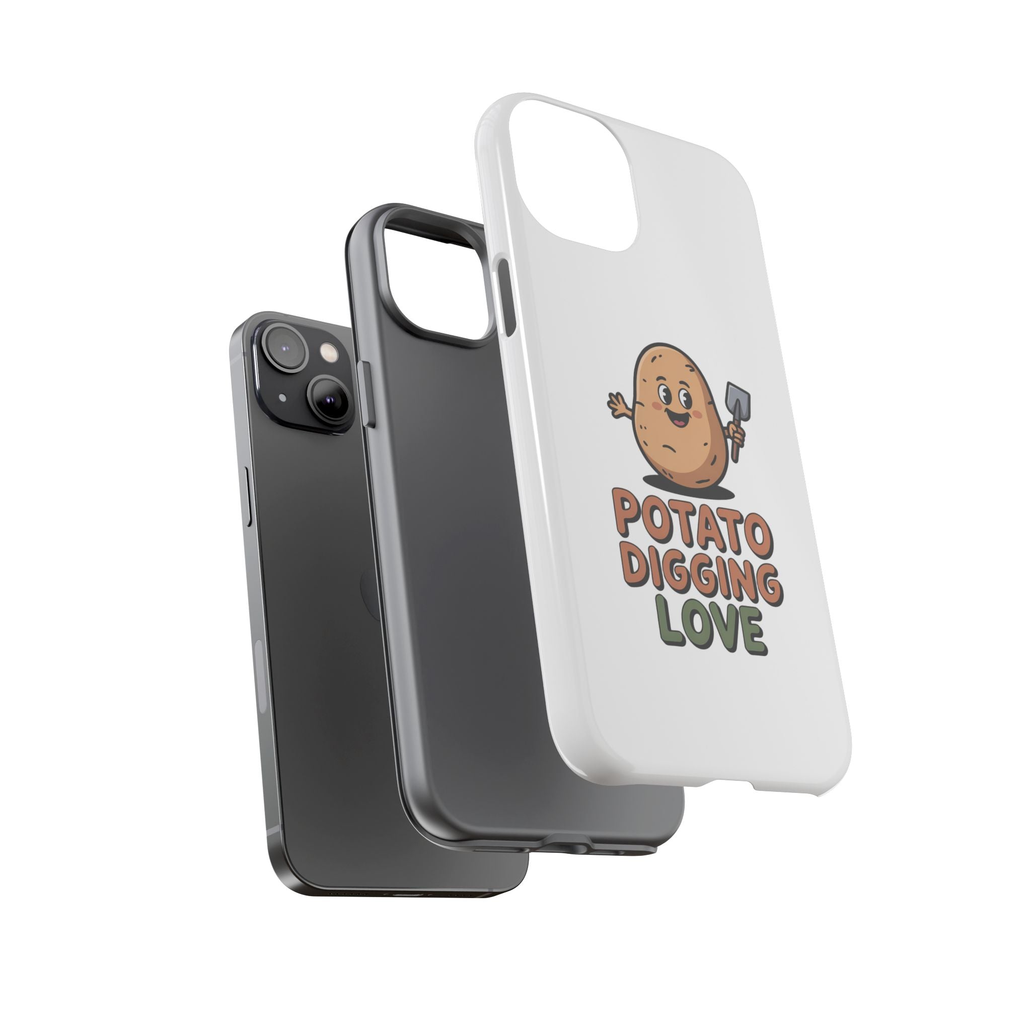 Phone Case — "Potato Digging Love" Cute Gardening Cartoon Protective Cover