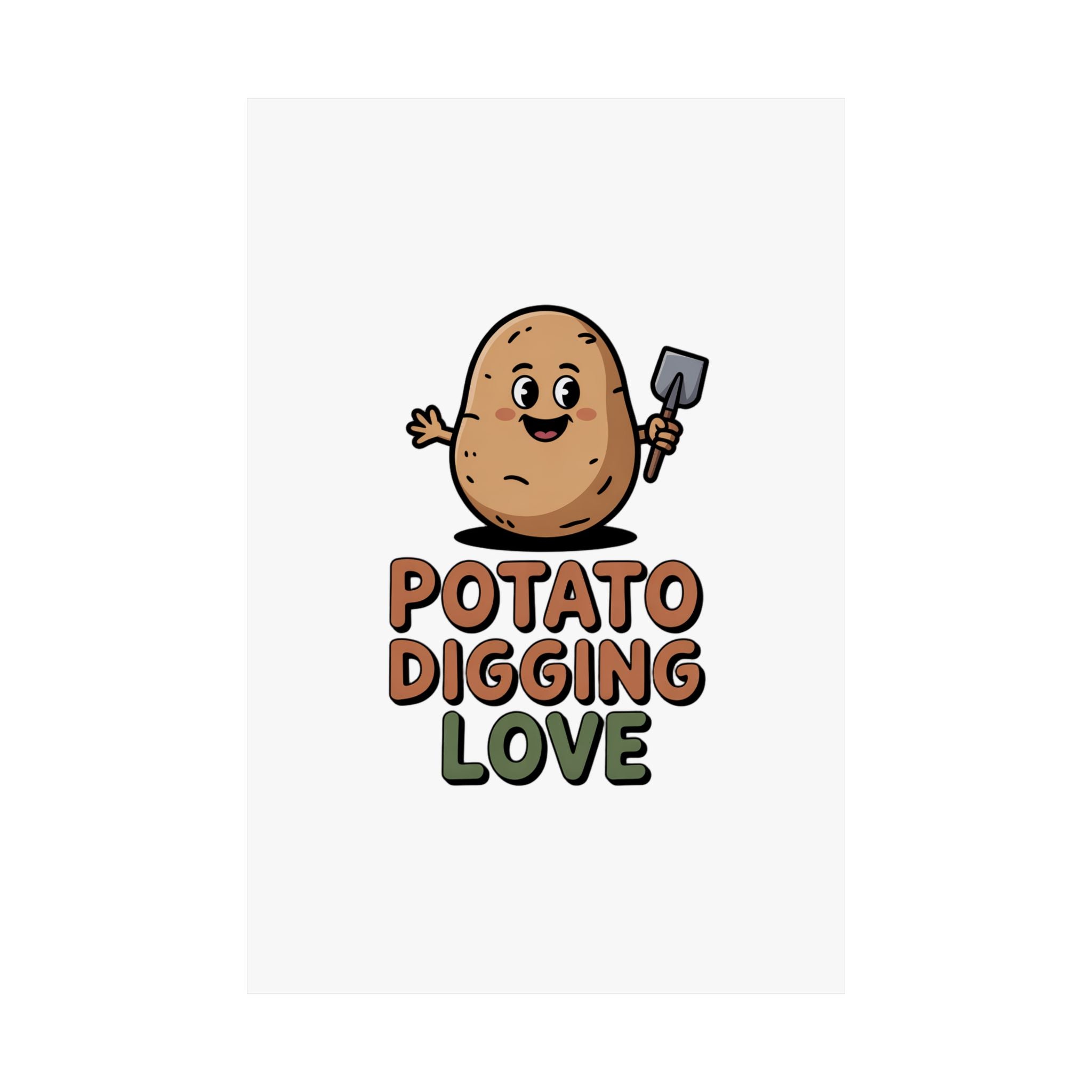 Potato Digging Love Poster — Cute Gardening Wall Art for Gardeners & Veggie Lovers