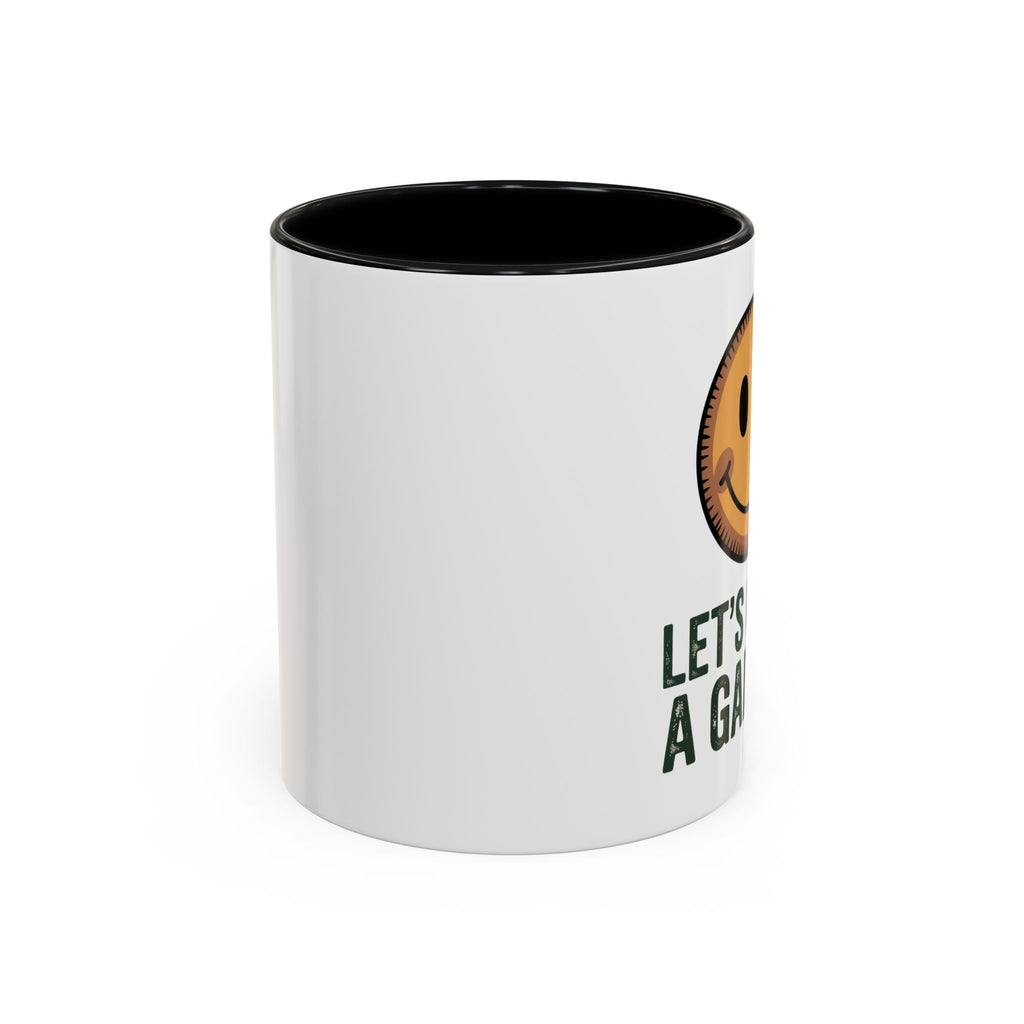 Let’s Grow a Garden Accent Coffee Mug — Smiley Seed Patch Design (11/15oz)