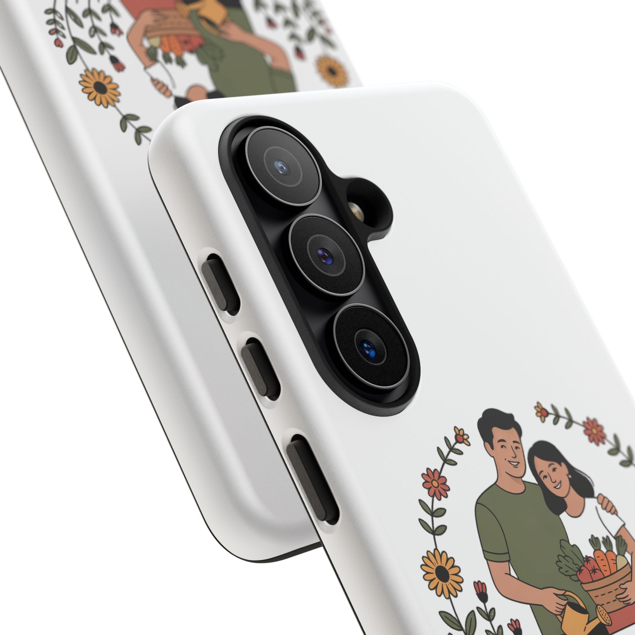 Gardening Love Phone Case — Floral Couple Protective Phone Cover