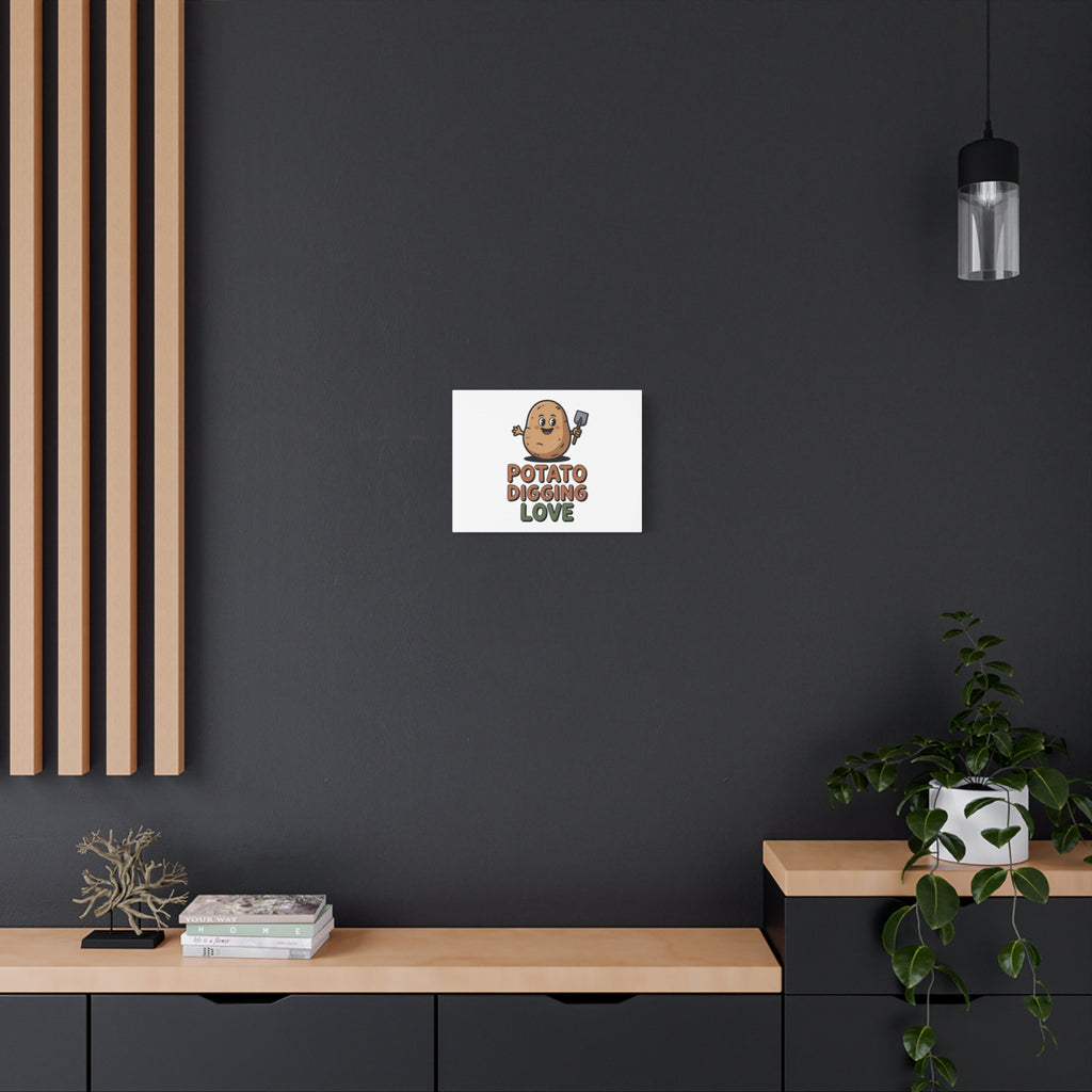 Potato Digging Love Canvas Print