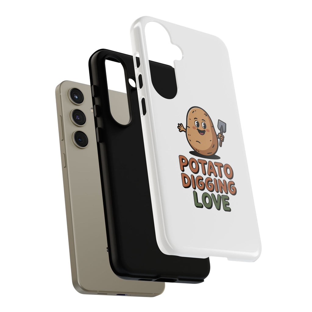 Phone Case — "Potato Digging Love" Cute Gardening Cartoon Protective Cover