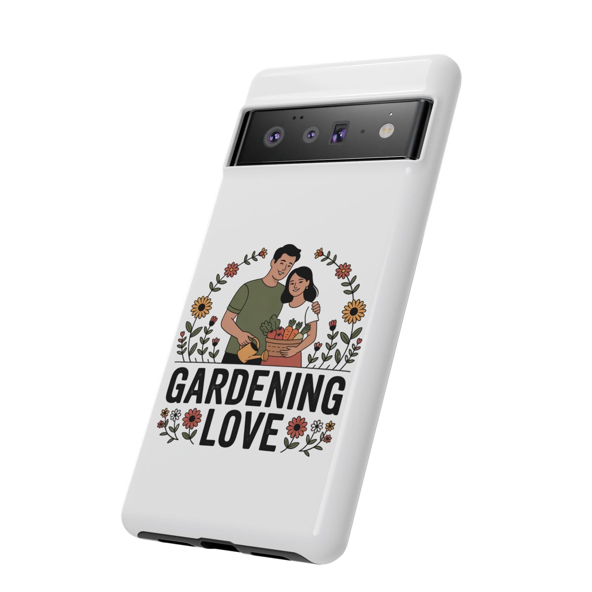 Gardening Love Phone Case — Floral Couple Protective Phone Cover