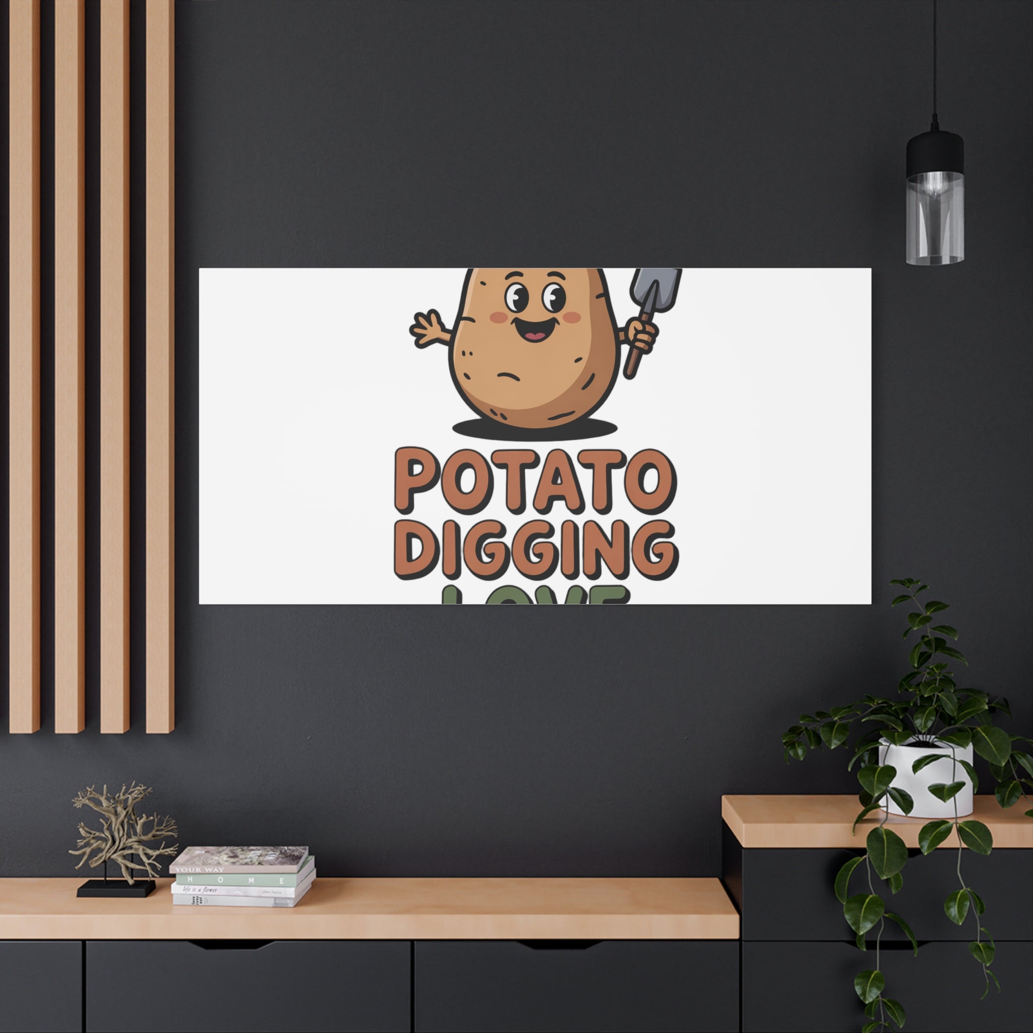 Potato Digging Love Canvas Print