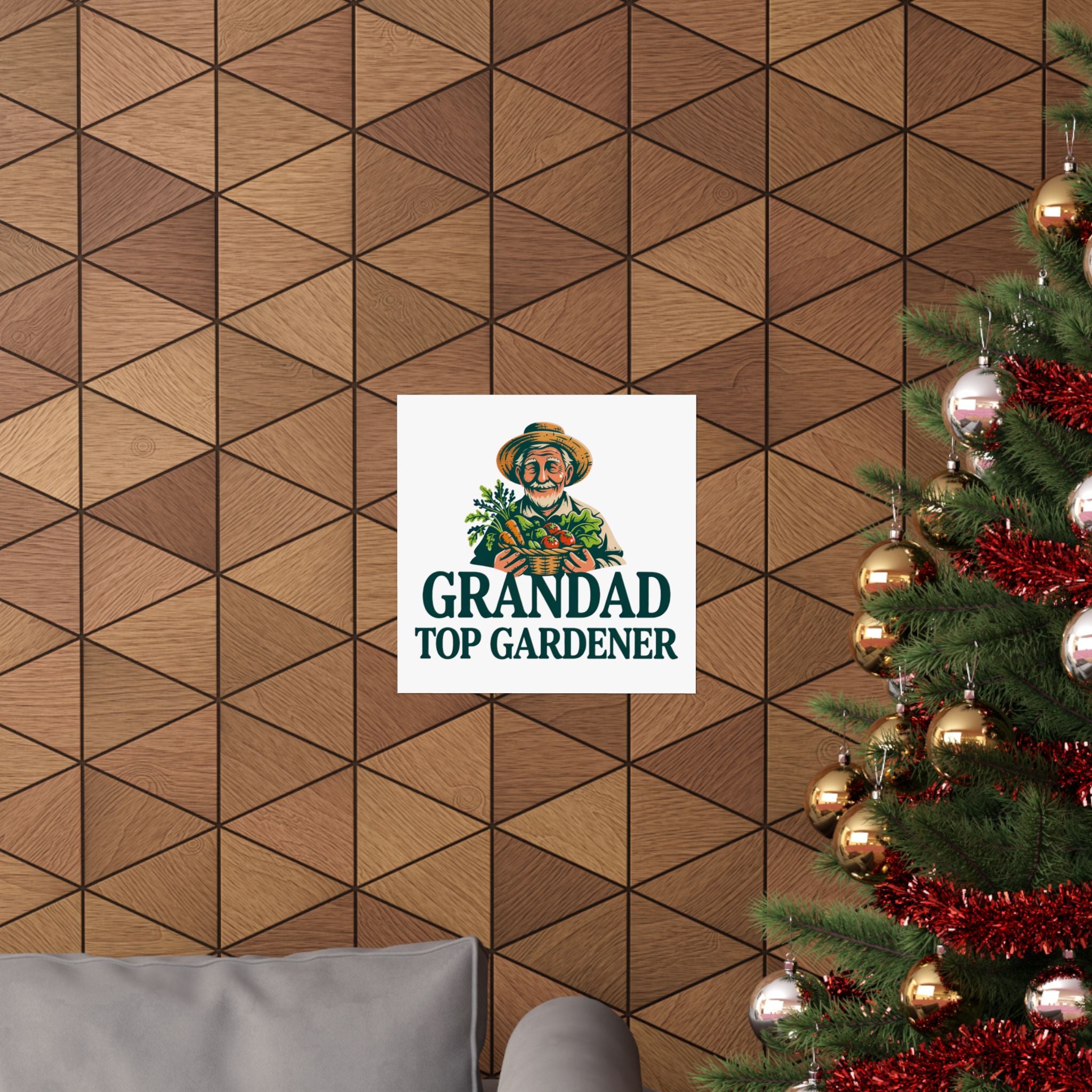 Grandad Top Gardener Poster — Matte Vertical Wall Art for Garden-Loving Grandpa