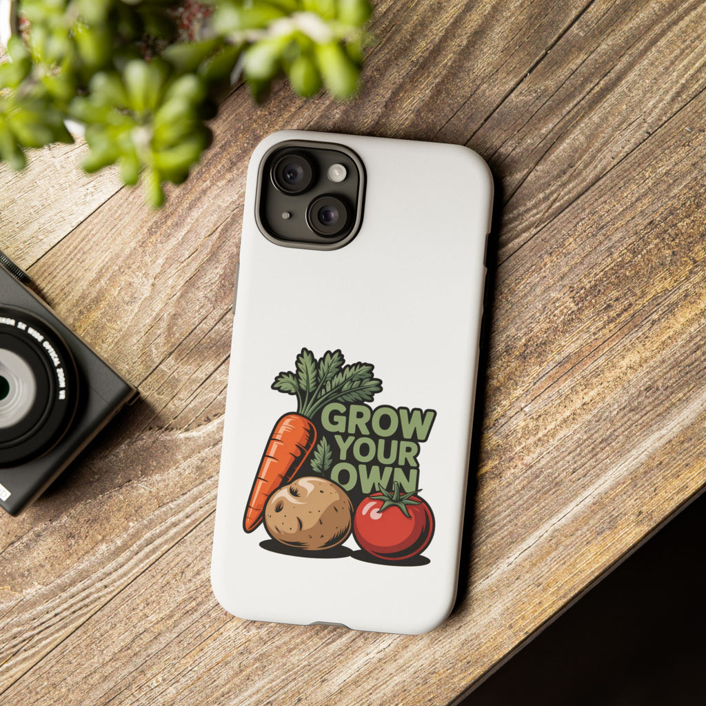 Grow Your Own Vegetables Phone Case — Gardening Carrot Potato Tomato Design