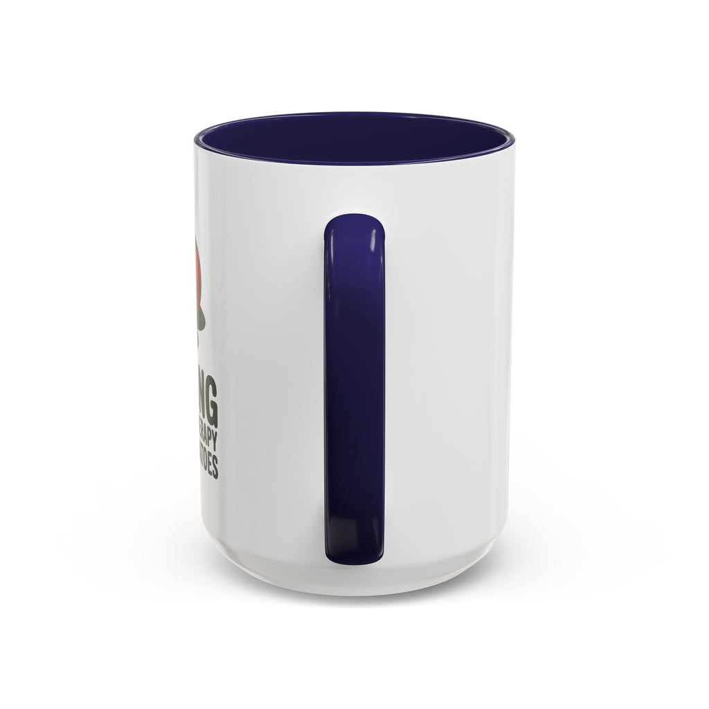 Gardening Coffee Mug – “Gardening Is Cheaper Than Therapy and You Get Tomatoes” Accent Mug