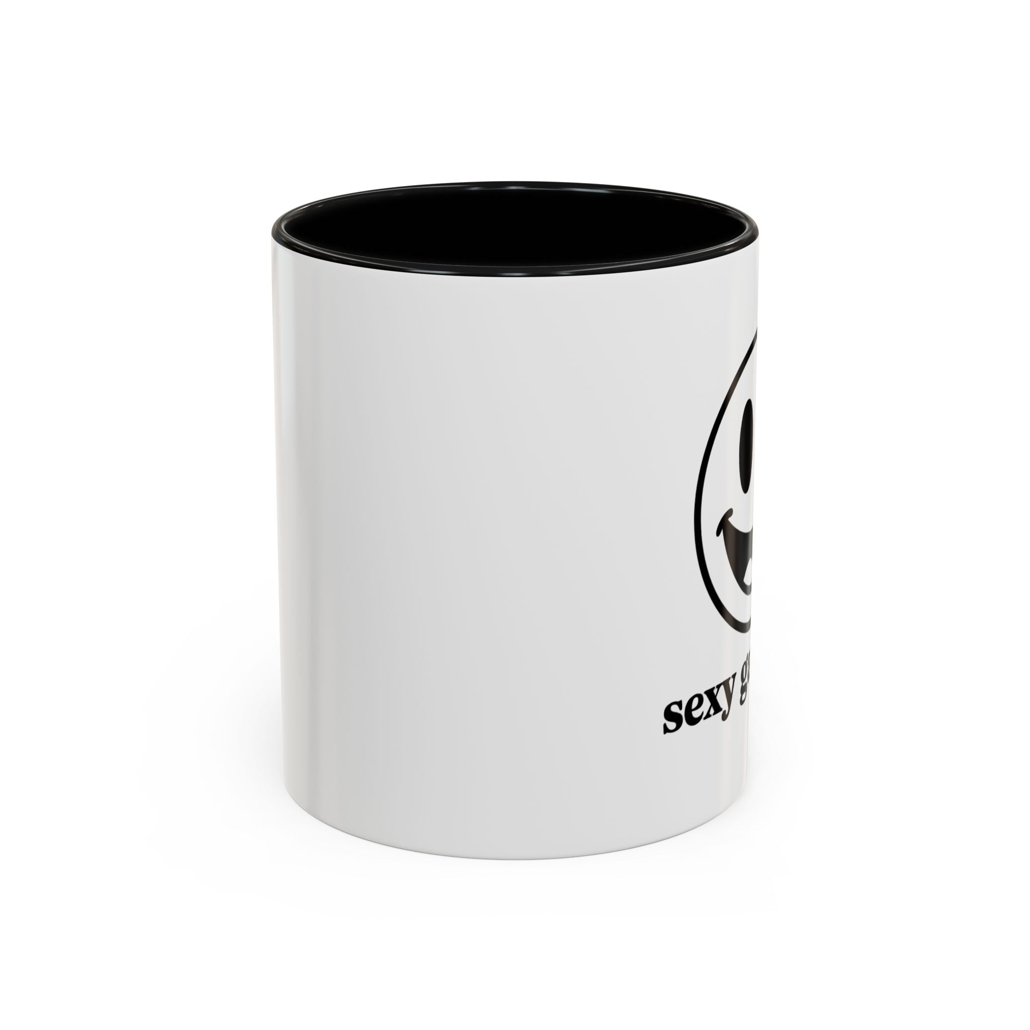 Sexy Gardener Accent Coffee Mug — Winking Smiley Plant Lover Gift (11/15oz)