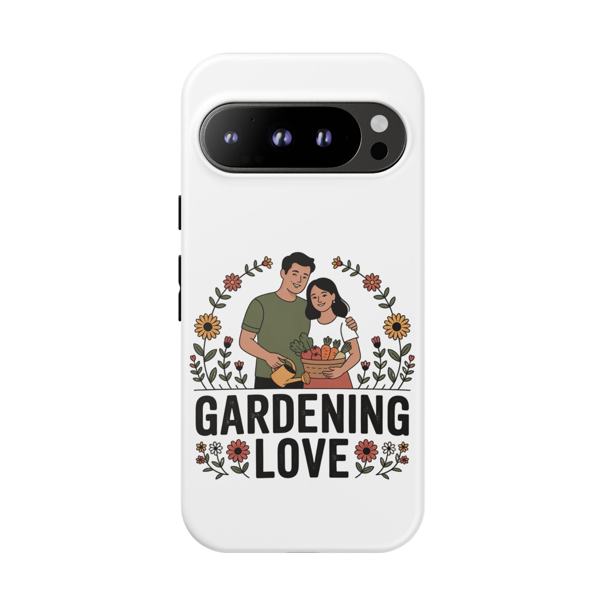 Gardening Love Phone Case — Floral Couple Protective Phone Cover
