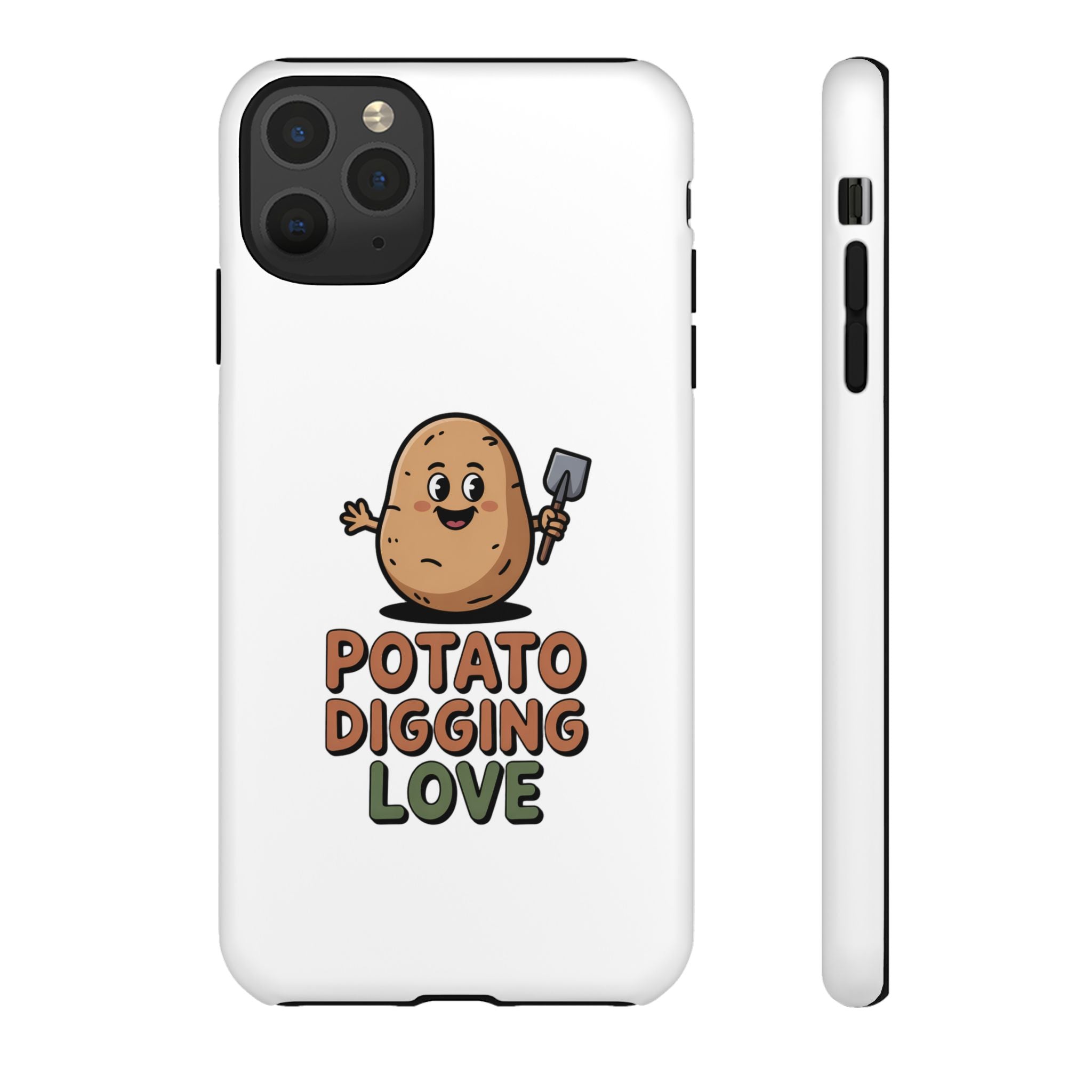 Phone Case — "Potato Digging Love" Cute Gardening Cartoon Protective Cover