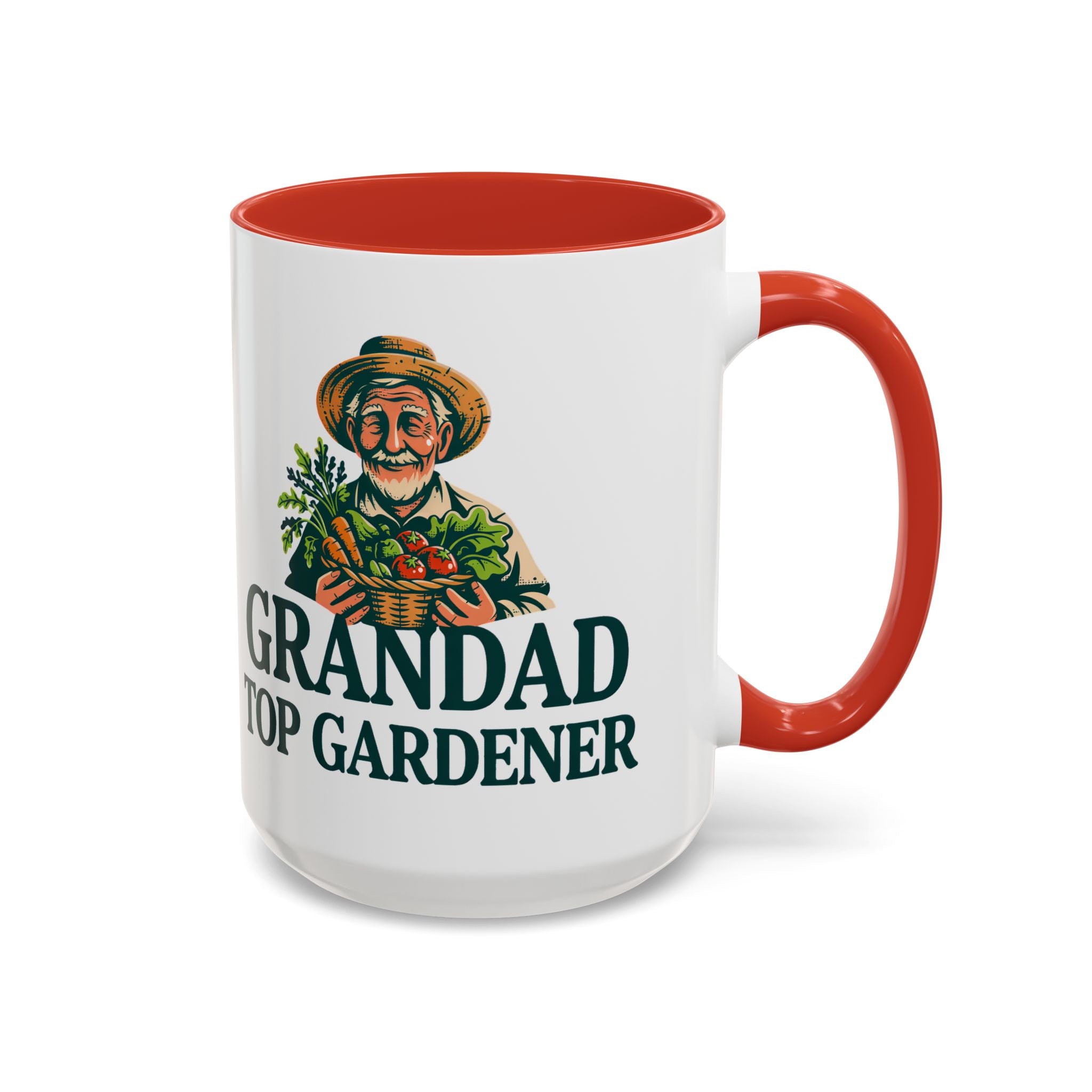 Grandad Top Gardener Accent Coffee Mug — 11/15oz Gift for Gardeners